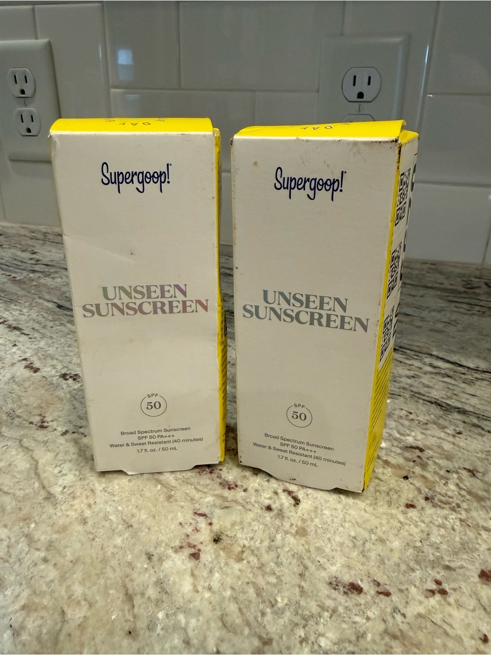 2 PACK  Supergoop! Unseen Sunscreen - SPF 50 -1.7 fl oz - Invisible Oil Free
